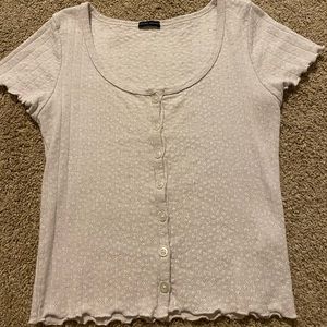 Brandy Melville light pink floral zelly top